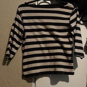 Classic Black and White Striped Women's Top